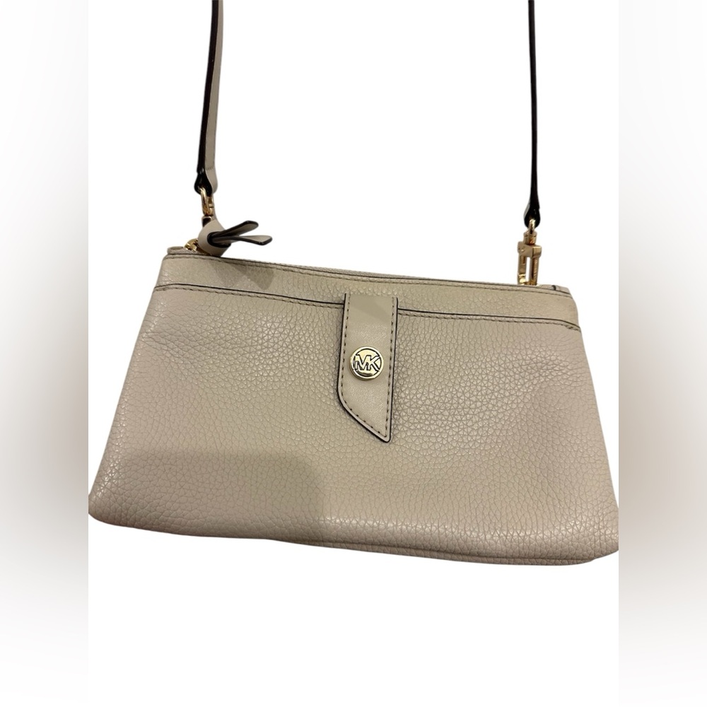 Michael Kors Medium Pebbled Leather Double-Zip Crossbody Bag